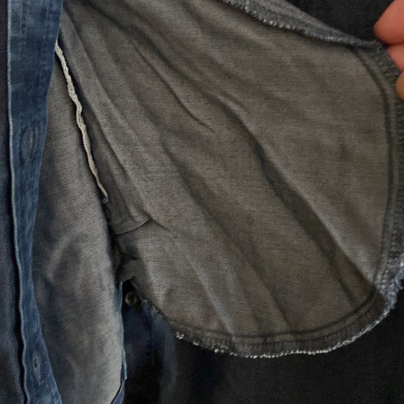 Prana Blue Updrift Denim Tencel Chambray XL pit to pit 23" back length 30" - Picture 6 of 6